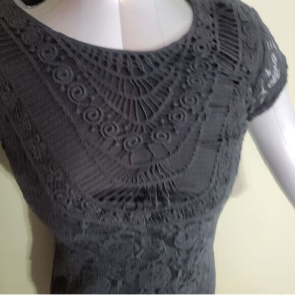 Exhilaration Women's Lined Black Lace Dress Size Medium SMOKING HOTTTT - Picture 11 of 11